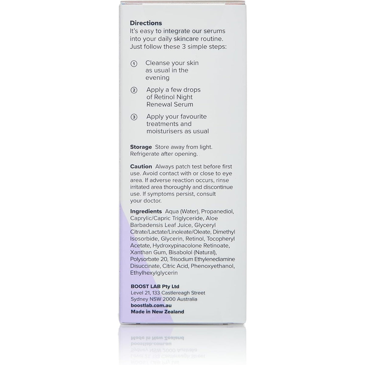 Boost Lab Retinol Night Renewal Serum 30ml
