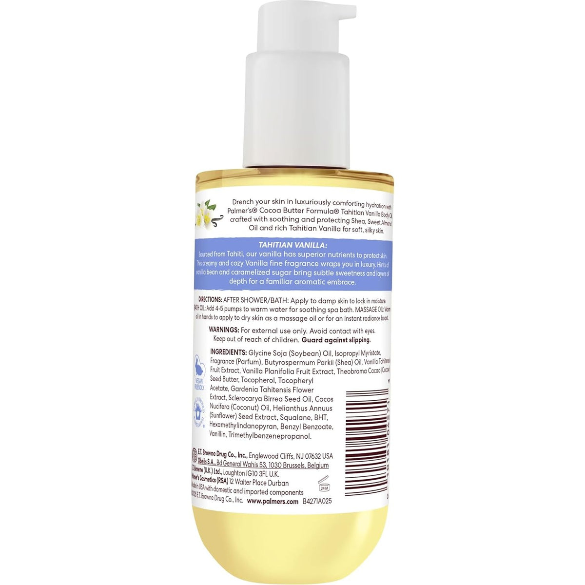 Palmers Tahitian Vanilla Body Oil 192ml
