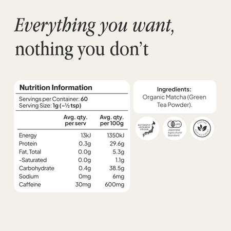 Morning Made Unsweetened Matcha Latte 60g