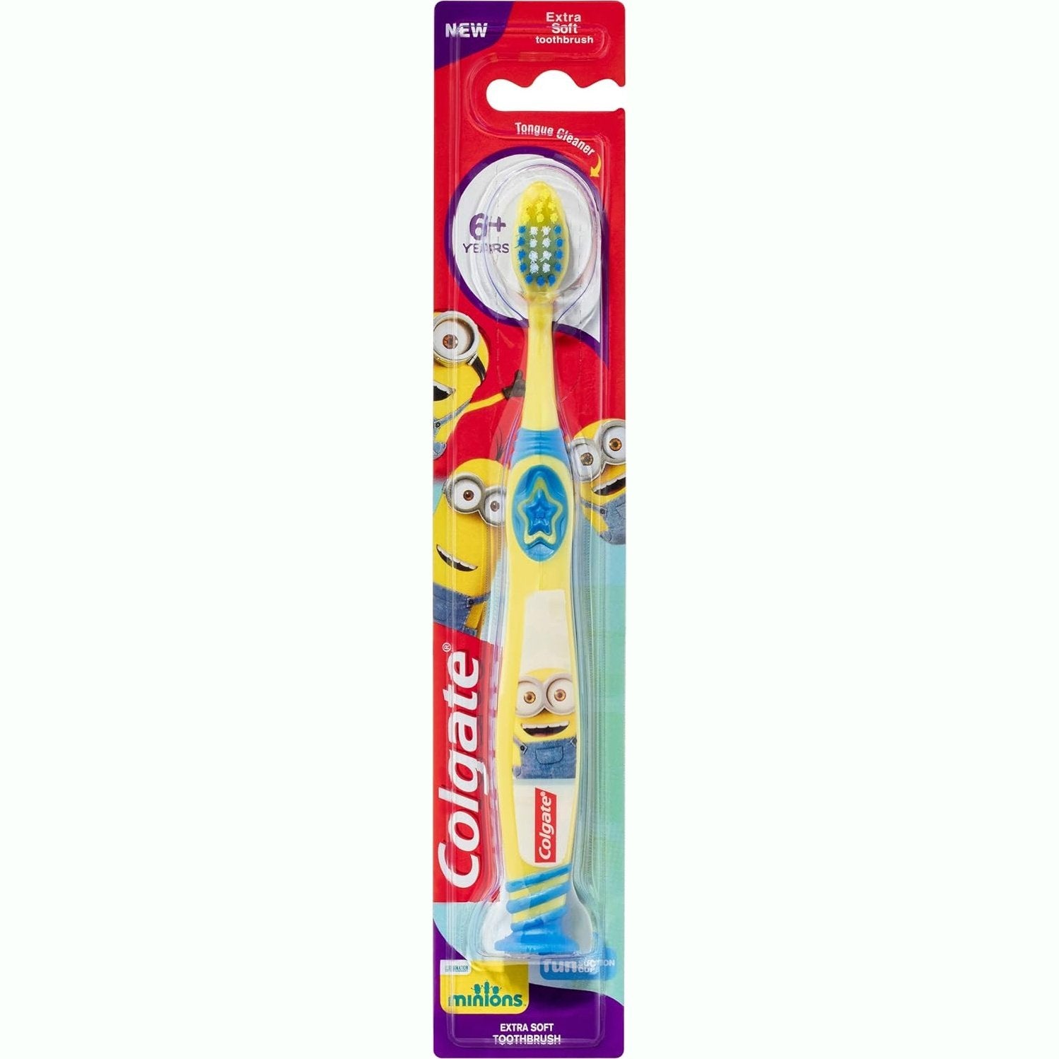 Colgate Kids Minions Toothbrush for Children 6+ Years Extra Soft Bristles, Colours May Vary