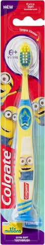 Colgate Kids Minions Toothbrush for Children 6+ Years Extra Soft Bristles, Colours May Vary