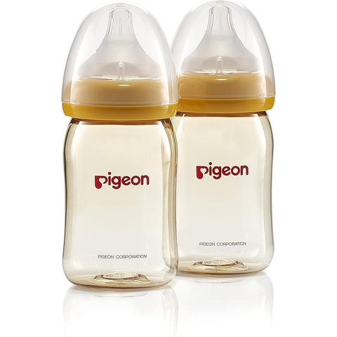 Pigeon SofTouch Baby Bottle for 0+ Months Babies, BPA & BPS-Free, PPSU 160ml Twin Pack