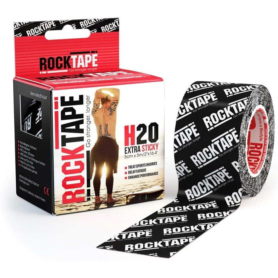 Rocktape Black H20 5cm X 5m 1 Roll