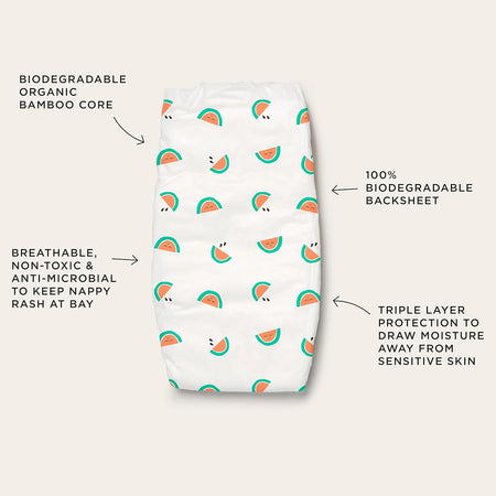 Tooshies Eco Nappies Size 2 Infant 4-8kg 48pk