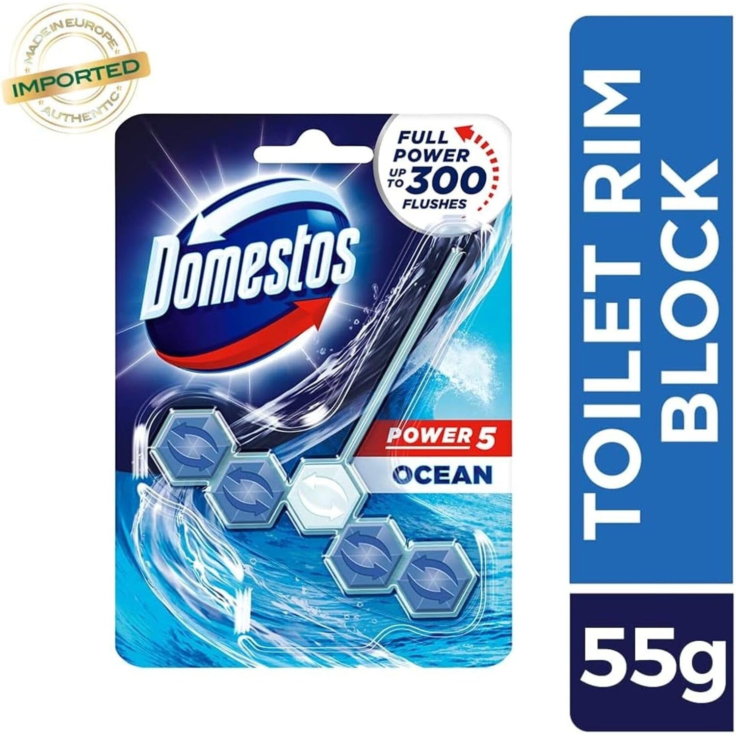 Domestos Power 5 Chlorine Toilet Block 55g