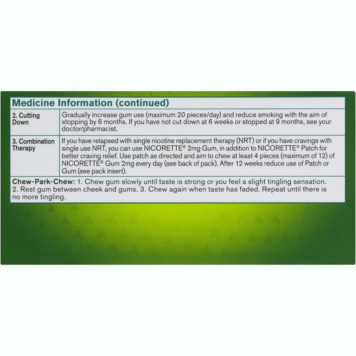 Nicorette Quit Smoking Regular Strength Nicotine Gum Classic 75