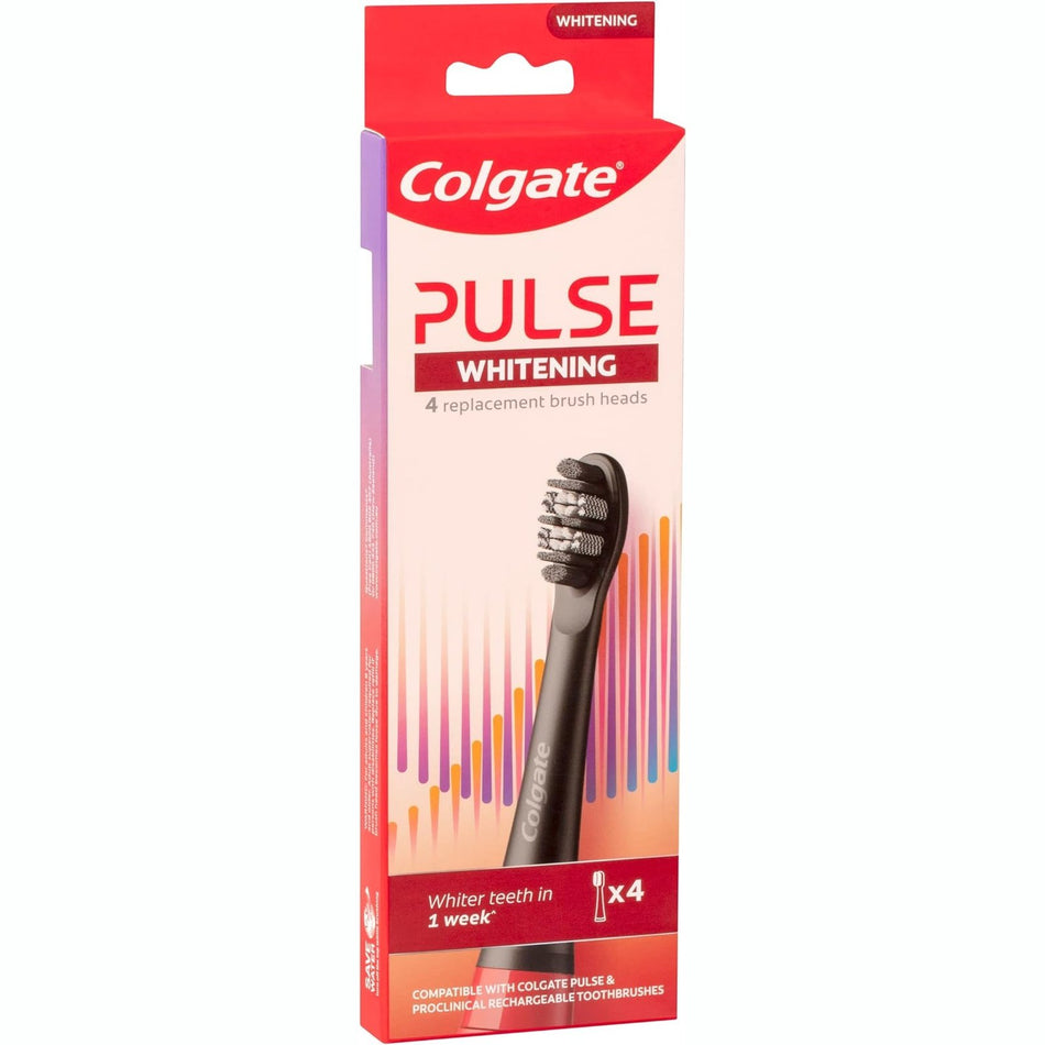 Colgate Electric Toothbrush Refills Pulse Whitening 4 Pack