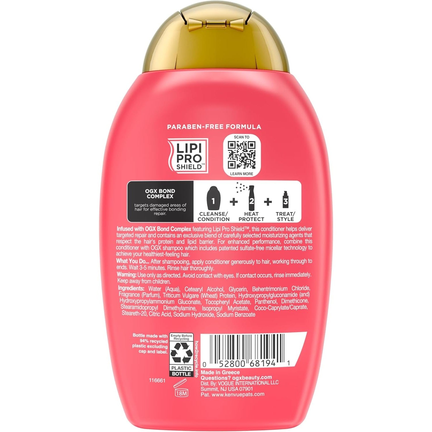 OGX Bond Protein Repair Conditioner 385ml