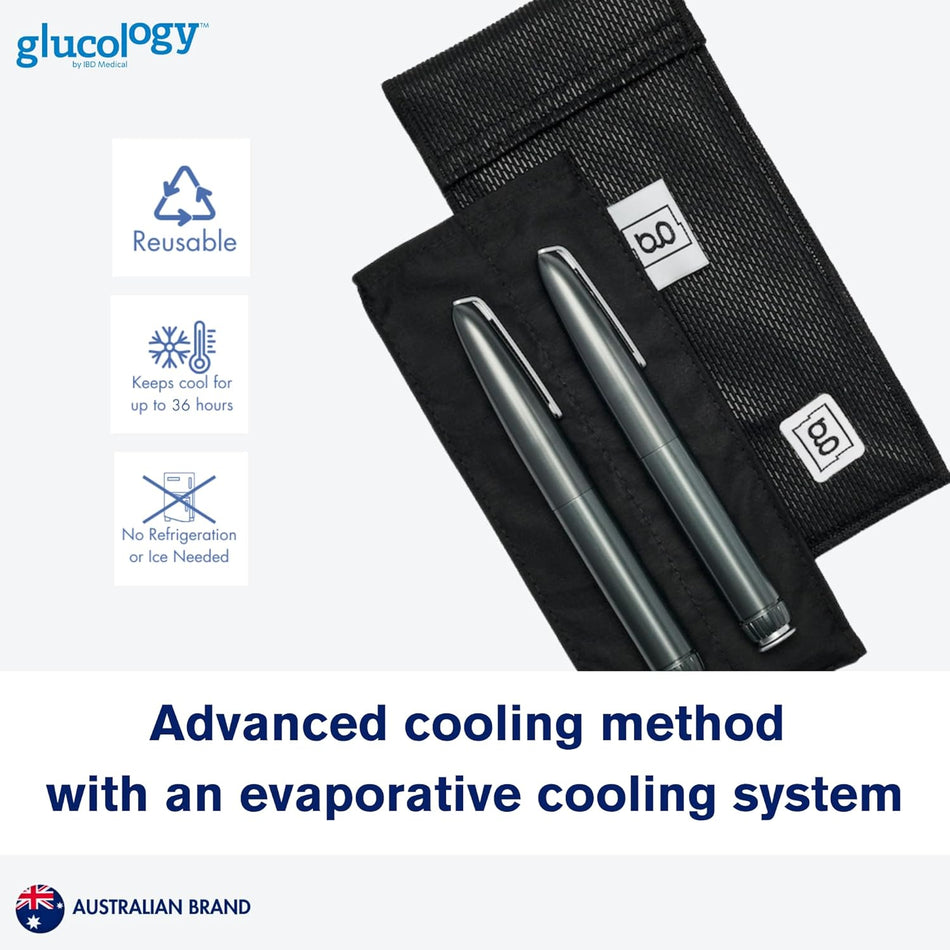 Glucology Insulin Pen Cool Pouch Large Black