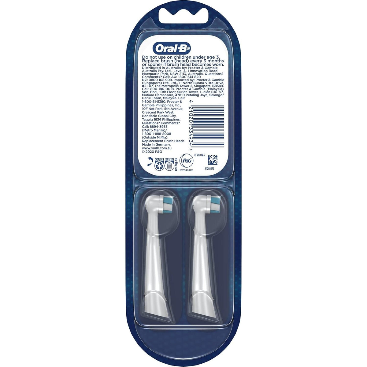 Oral B Power Toothbrush iO Advanced Clean Refills White 2 Pack