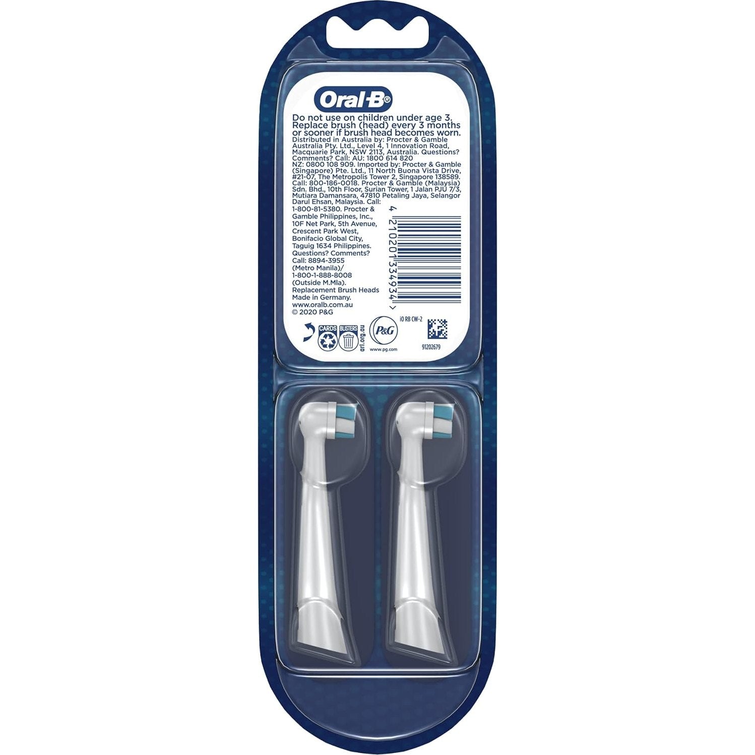 Oral B Power Toothbrush iO Advanced Clean Refills White 2 Pack