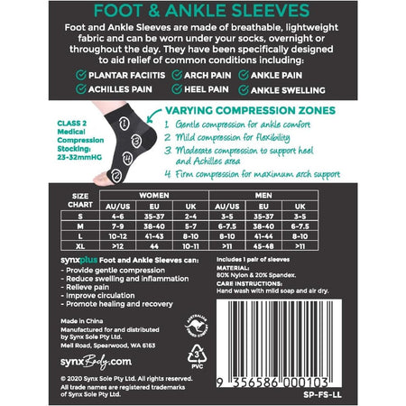 Synxplus Foot & Ankle Sleeve Small