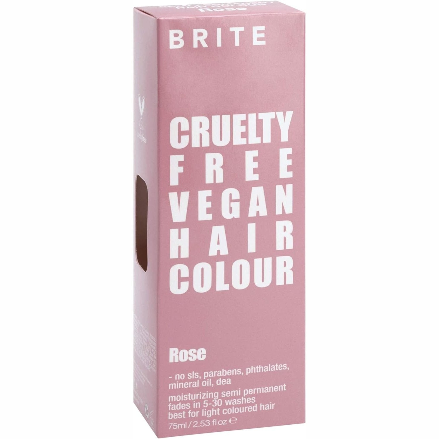 Brite Organix Semi Permanent Hair Colour Rose 75ml