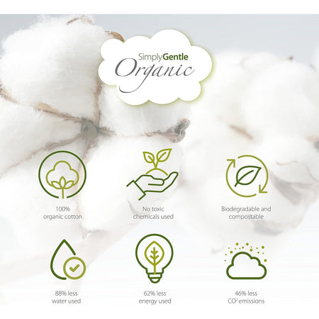 SIMPLY GENTLE ORGANIC Cotton Balls 100pk