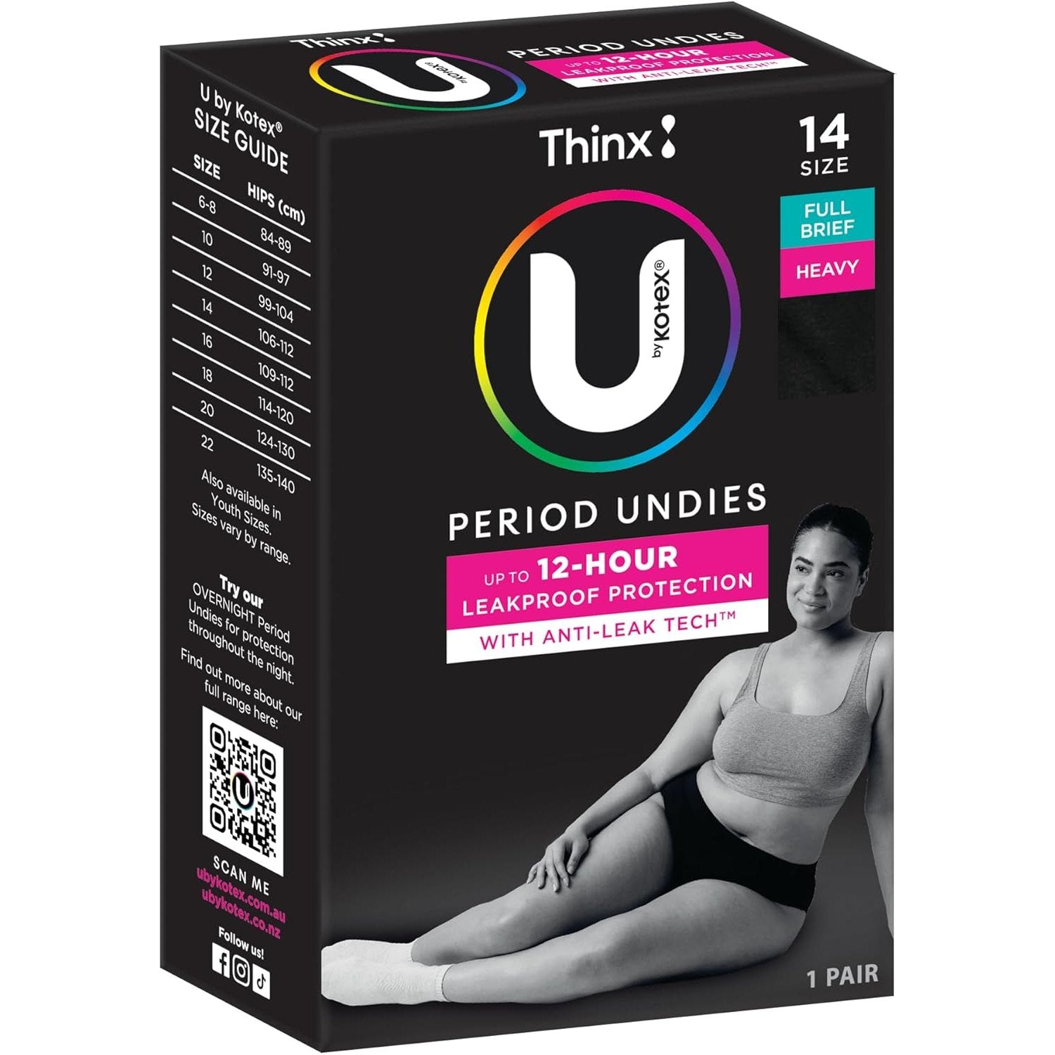 U by Kotex Full Brief Size 14