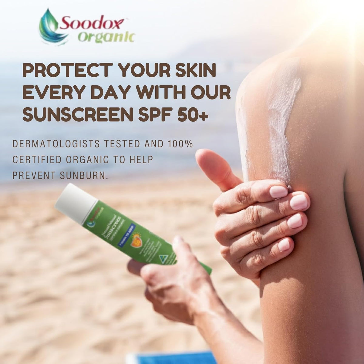 SOODOX Natural Mineral Sunscreen 7 Years to Adult SPF50 100g