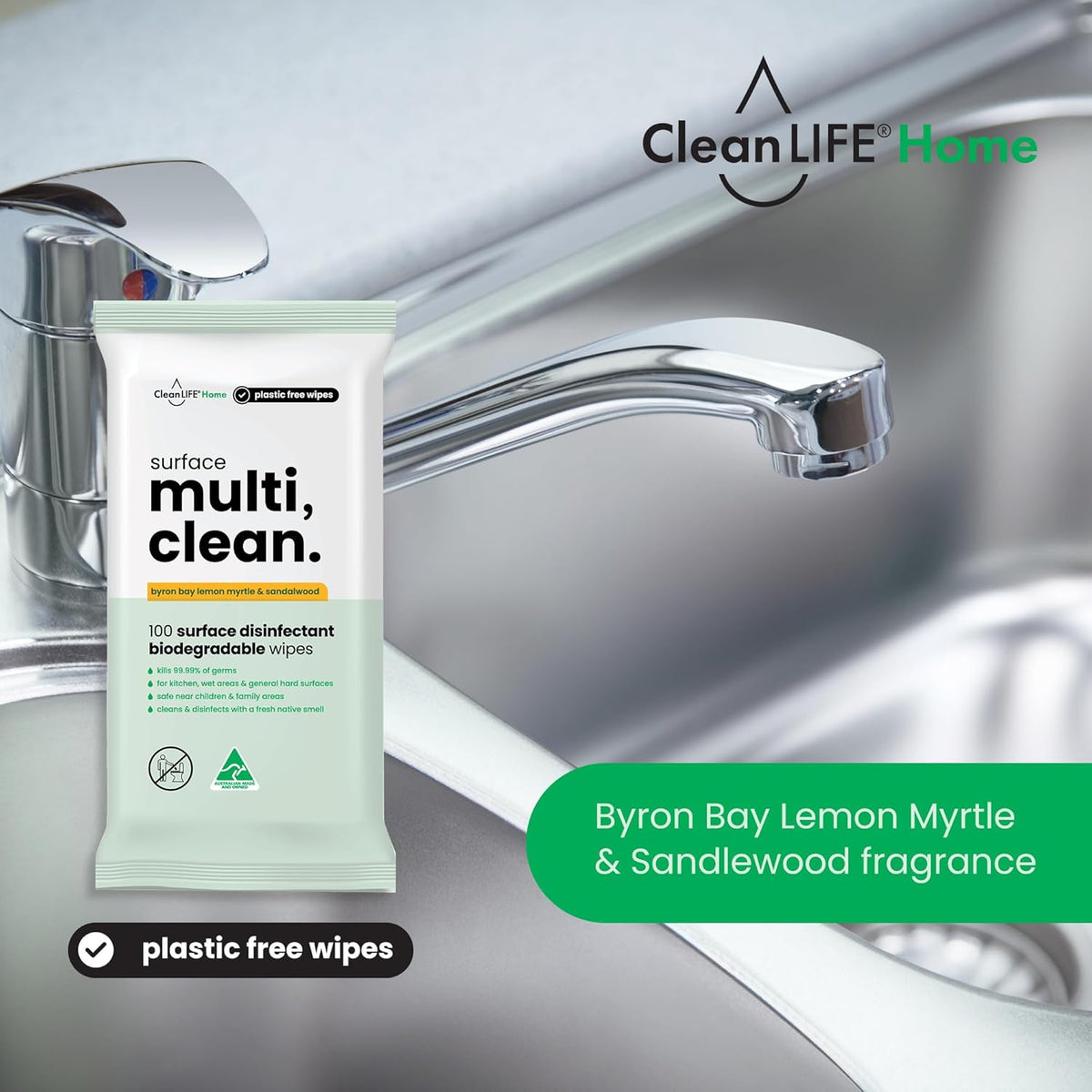 CleanLIFE Surface Multi Clean Wipes 100pk