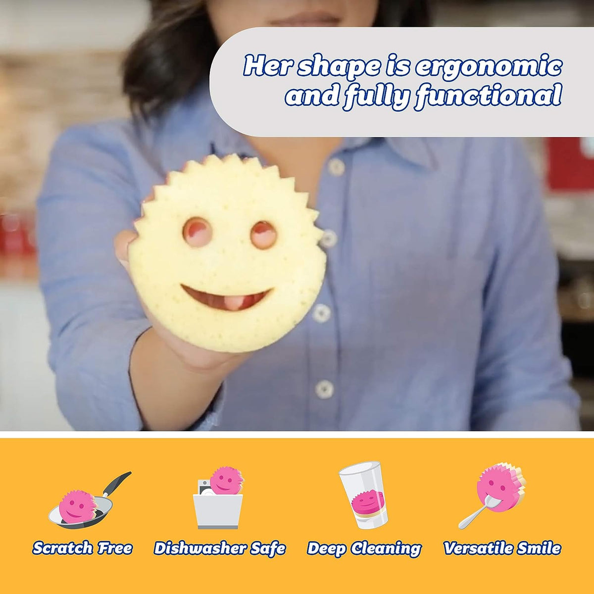 Scrub Mommy Essential Dual Side Sponge and Scrub 1PC