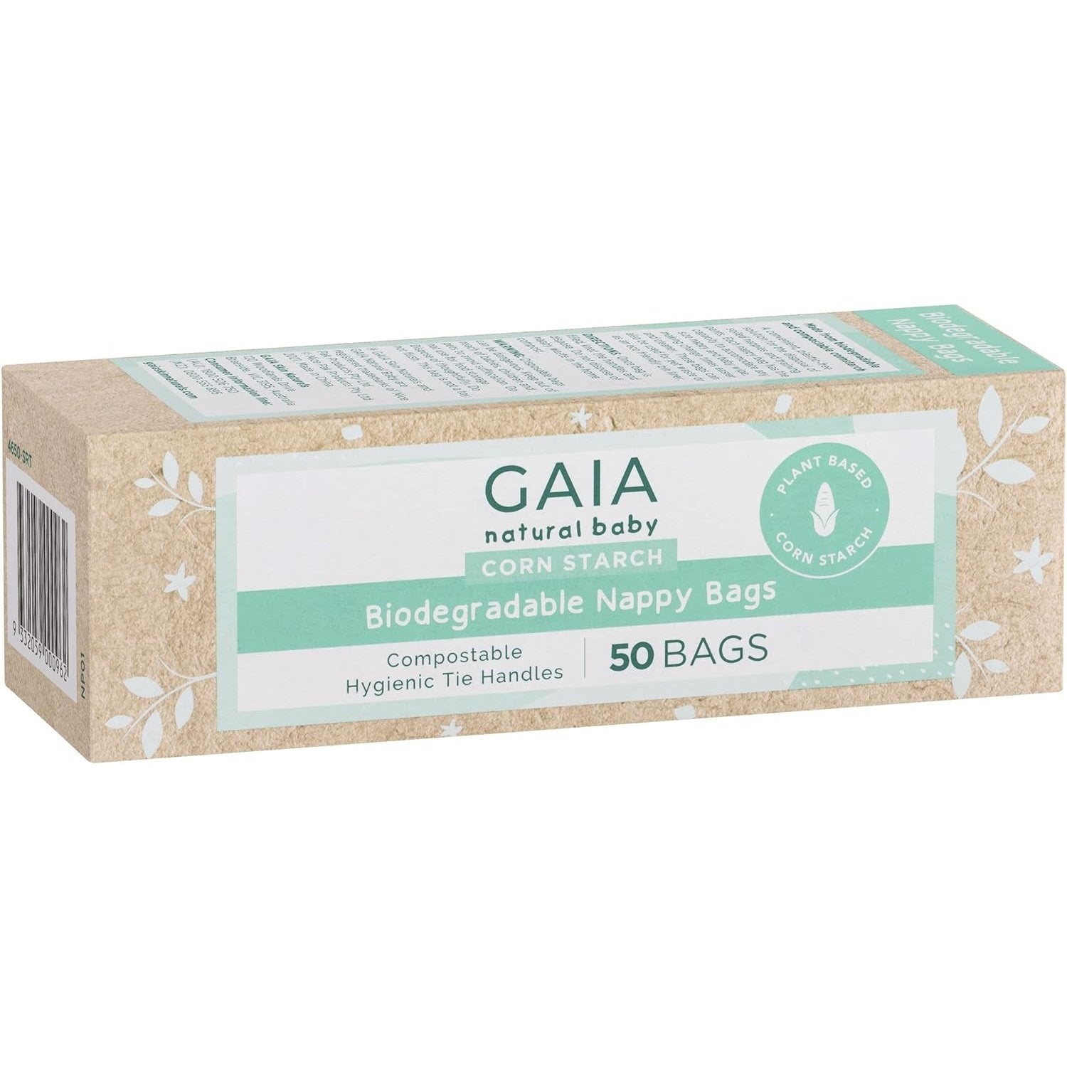 GAIA Natural Baby Biodegradable Nappy Bags 50pk