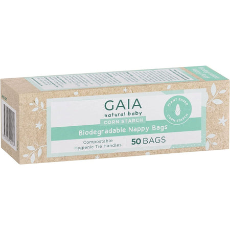 GAIA Natural Baby Biodegradable Nappy Bags 50pk