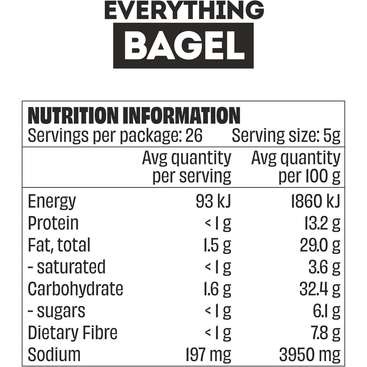 Mingle Everything Bagel All Natural Seasoning 130g