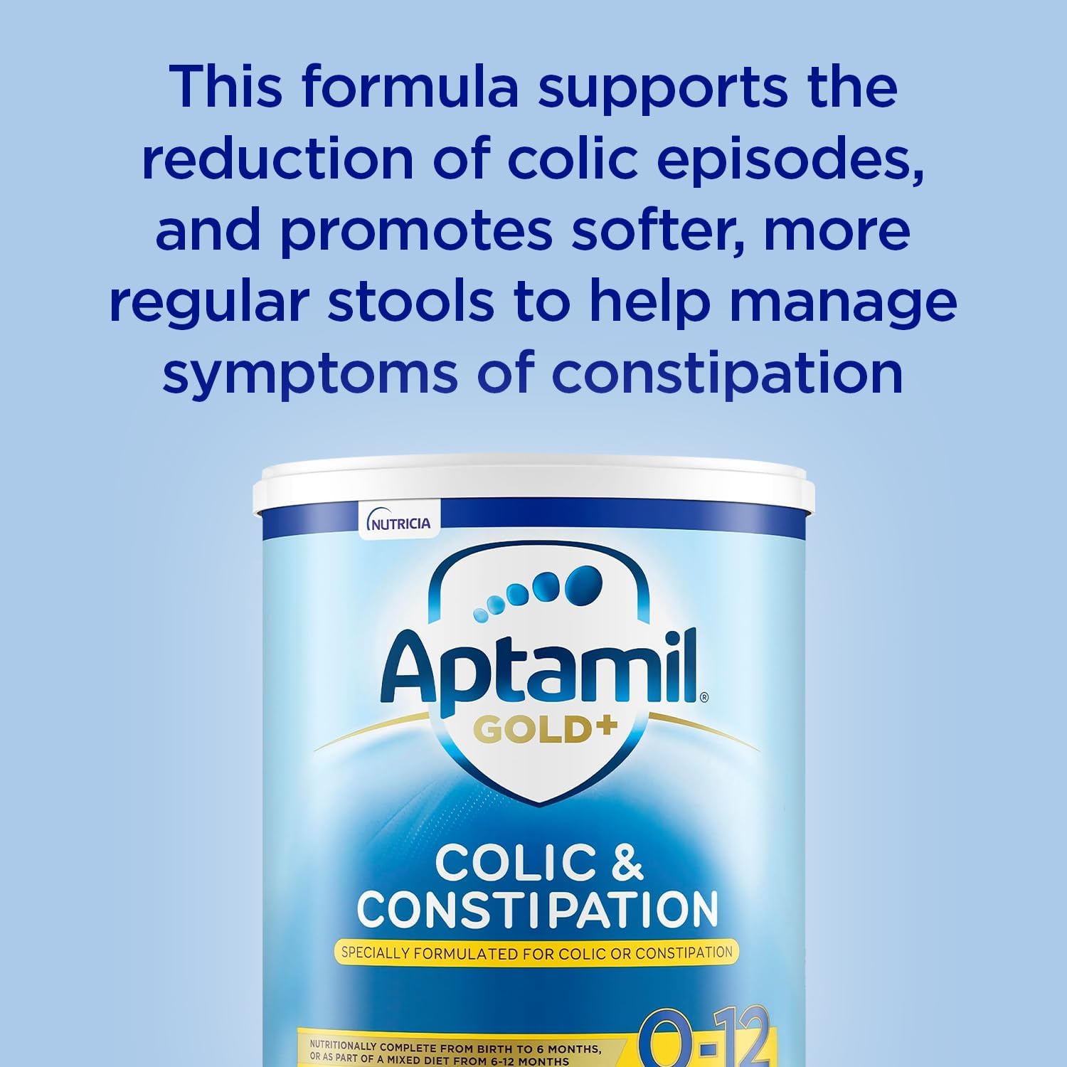 Aptamil Gold+ Colic & Constipation Baby Infant Formula From Birth to 12 Months 900g