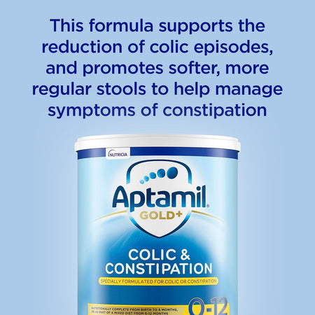 Aptamil Gold+ Colic & Constipation Baby Infant Formula From Birth to 12 Months 900g