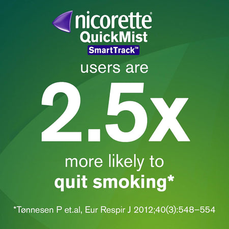 Nicorette QuickMist SmartTrack Nicotine Mouth Spray Freshmint 150 Sprays