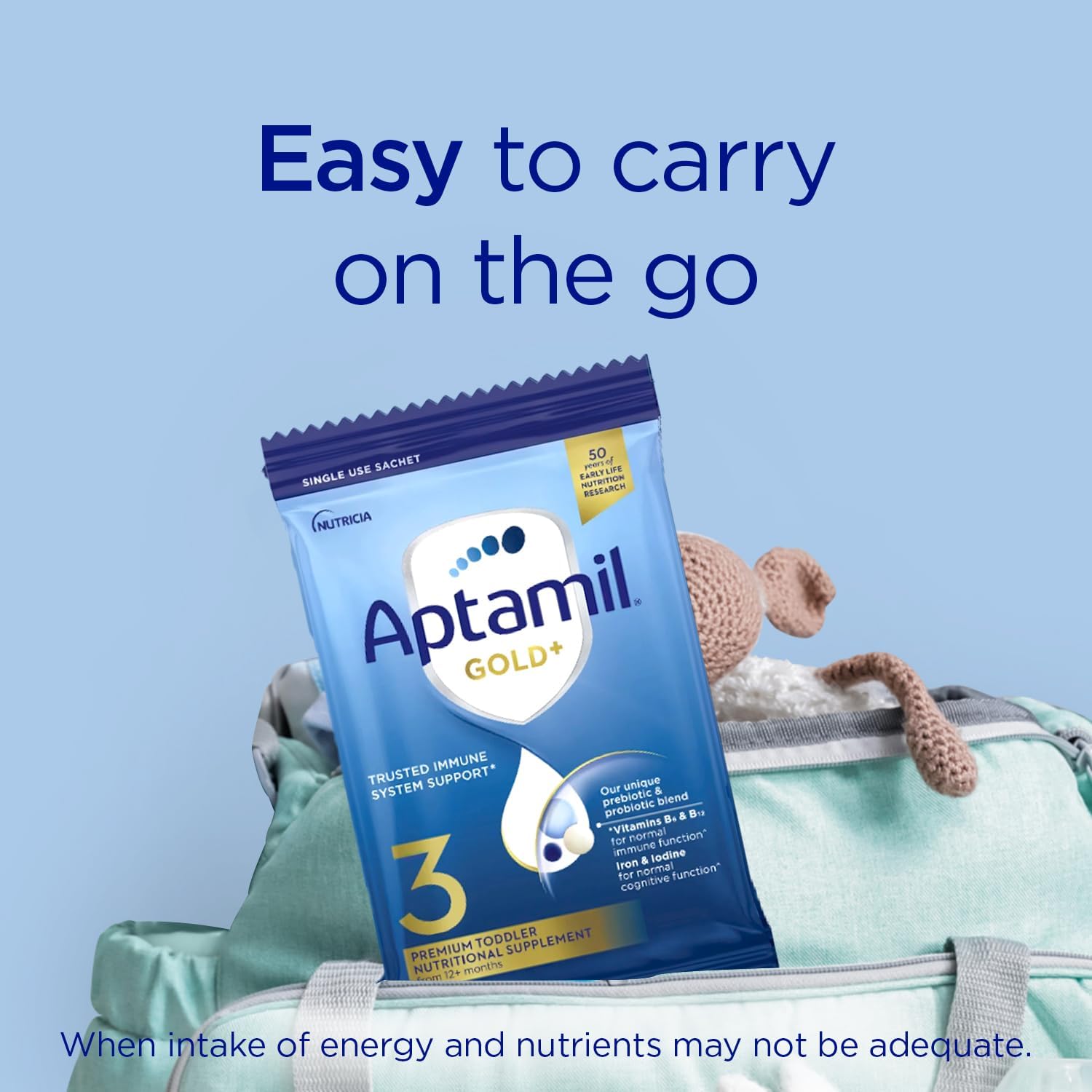 Aptamil Gold+ 3 Toddler Milk Drink Powder Sachets From 1 Year 4 Pack 38.0g