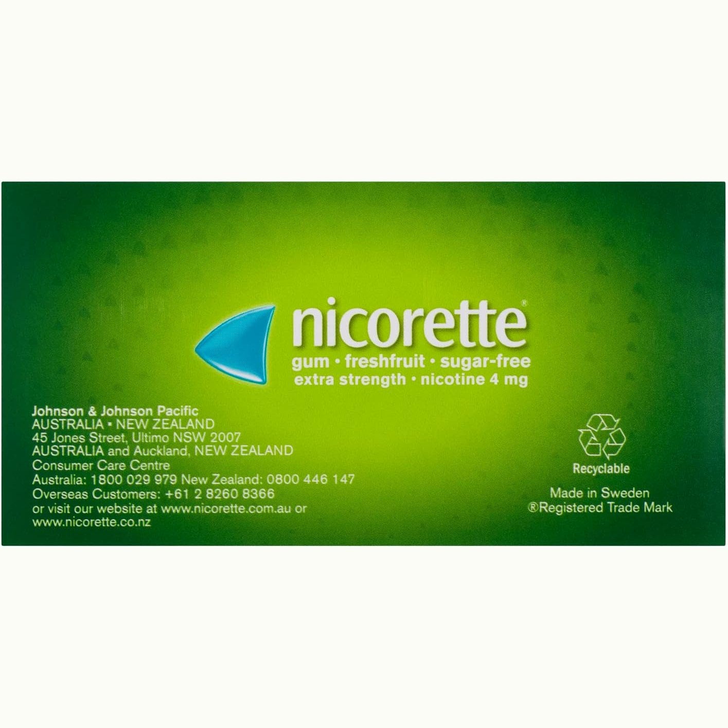 Nicorette Gum 4mg Fresh Fruit 75 Pieces