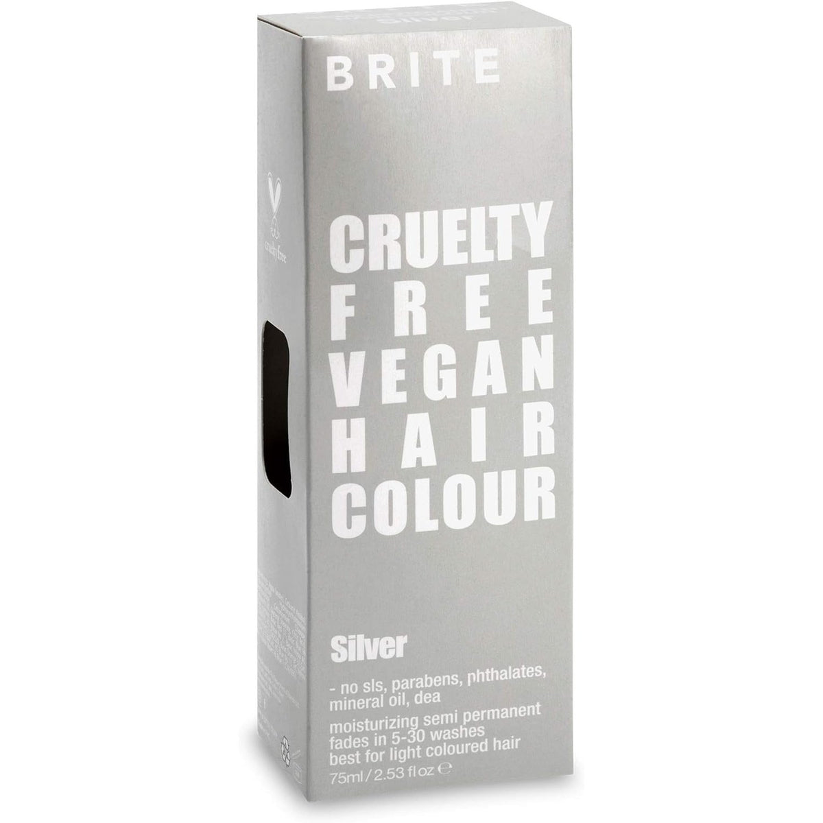 Brite Organix Semi Permanent Hair Colour Silver 75ml