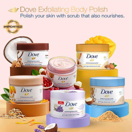 Dove Exfoliating Body Polish Crushed Lavender And Coconut Milk 298g