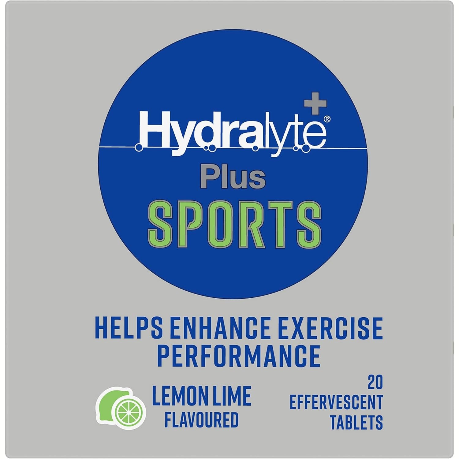 Hydralyte Plus Sport Effervescent Lemon Lime 20 Tablet