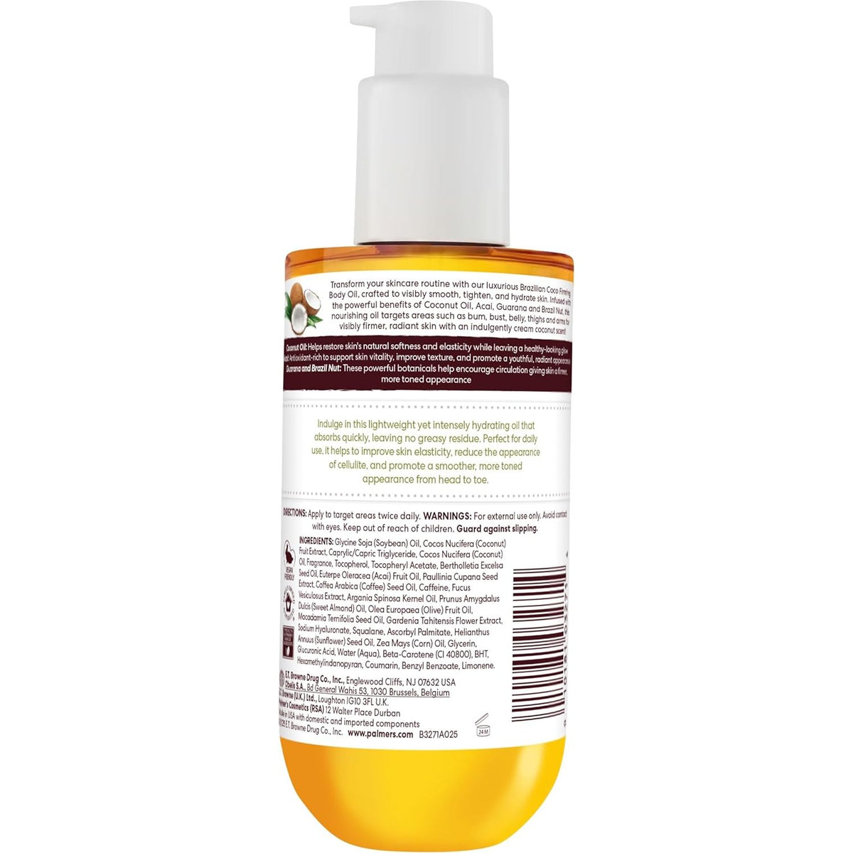Palmers Brazilian Coco Firming Oil 192ml