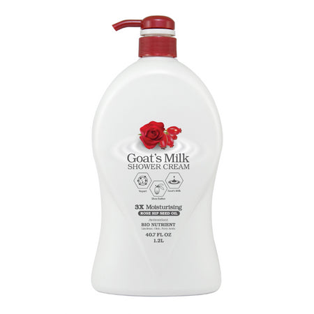 Lovercare Goat's Milk Shower Cream Rose Hip Seed Oil 1.2 L