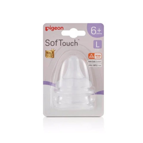 Pigeon SOFTOUCH 3 NIPPLE BLISTER L 2PK