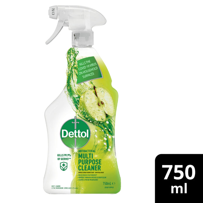 Dettol Antibacterial Multipurpose Cleaner Surface Spray Disinfectant Crisp Apple 750ml