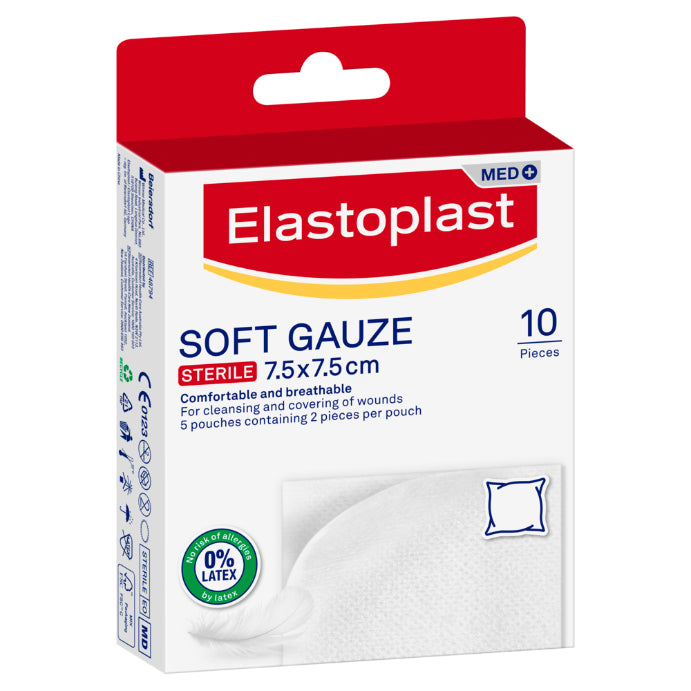 Elastoplast Soft Gauze Sterile 7.5x7.5 Cm 10 Pack