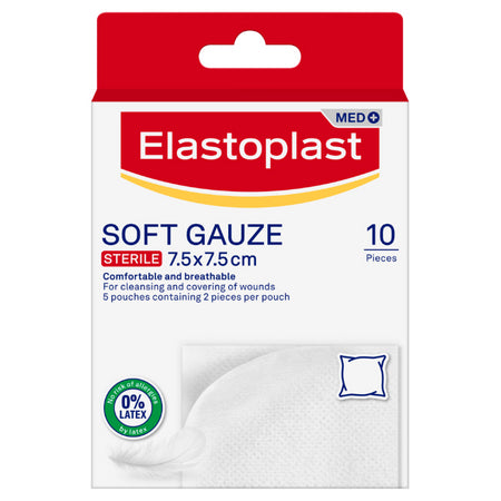 Elastoplast Soft Gauze Sterile 7.5x7.5 Cm 10 Pack