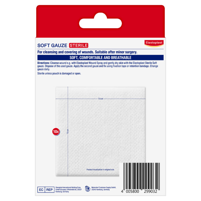 Elastoplast Soft Gauze Sterile 7.5x7.5 Cm 10 Pack