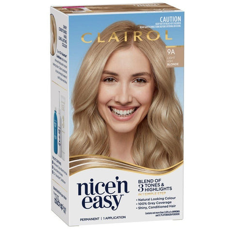 Clairol Nice & Easy 9A Natural Light Ash Blonde Hair Colour
