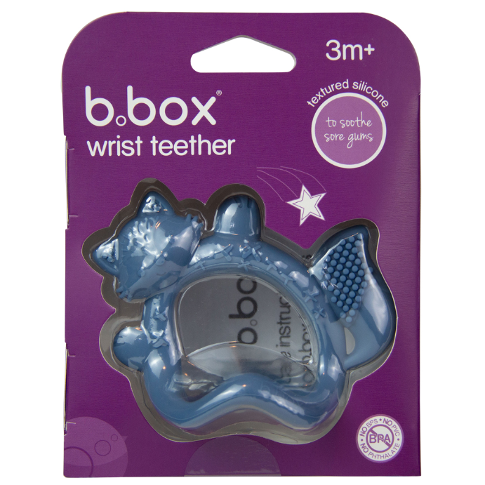 B.Box Wrist Teether Lullaby Blue