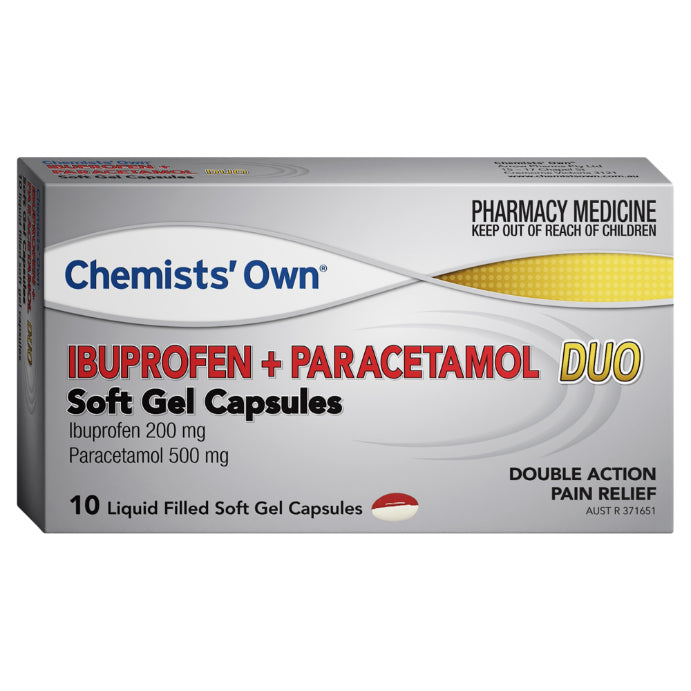 Chemists' Own Ibuprofen + Paracetamol Soft Gel 10 Capsules