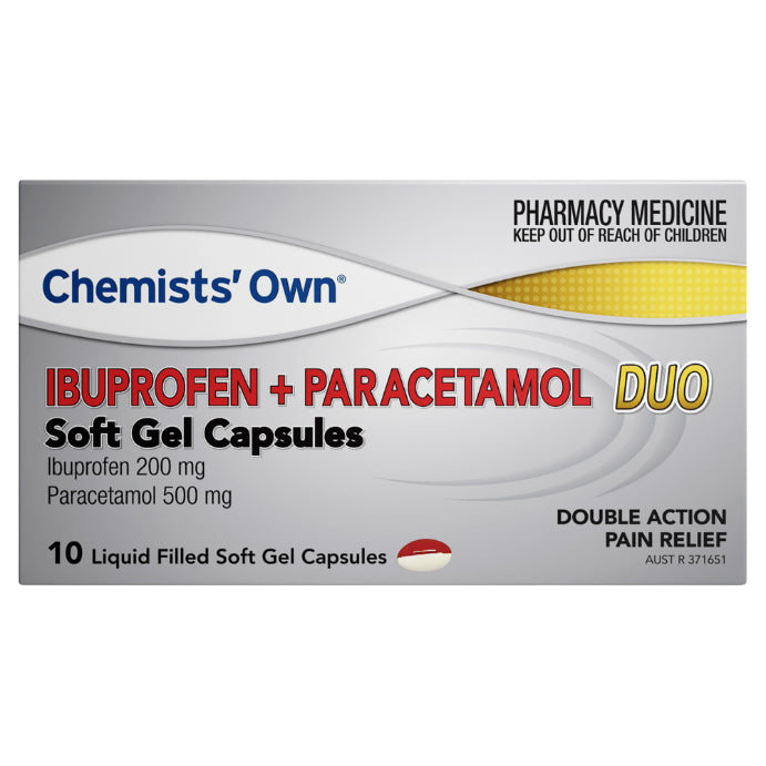 Chemists' Own Ibuprofen + Paracetamol Soft Gel 10 Capsules