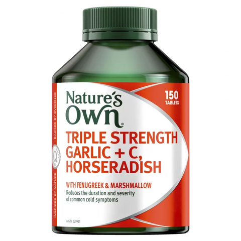 Nature's Own Triple Strength Garlic Plus C Horseradish 150 Tablets