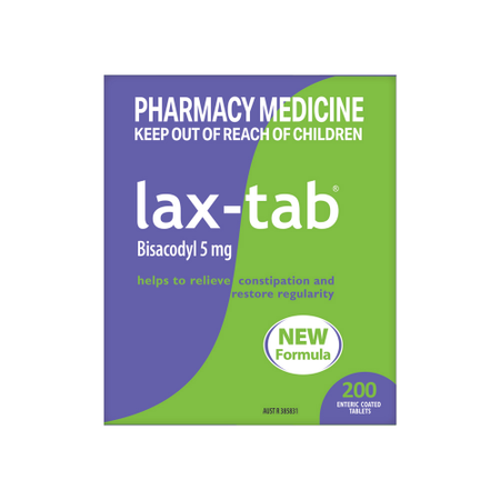 Lax-Tab bisacodyl 5mg Tablets 200 Blister Pack Generic for Dulcolax