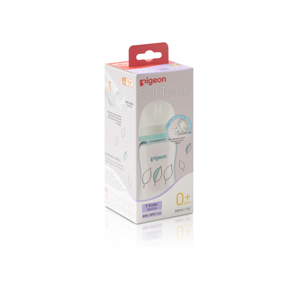 Pigeon SofTouch 3 T-Ester Nursing Bottle - Leaf 200ML