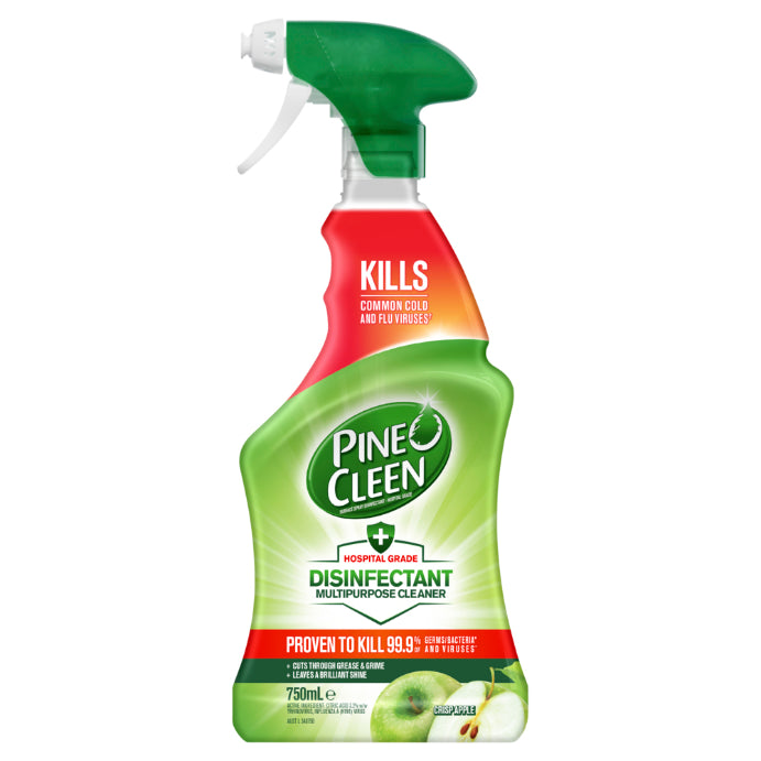 Pine O Cleen Disinfectant Multipurpose Cleaner Trigger Spray Crisp Apple 750ml