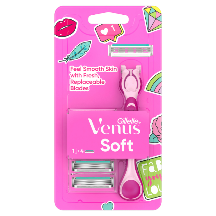 Gillette Simply Venus Razor with 4 Refills