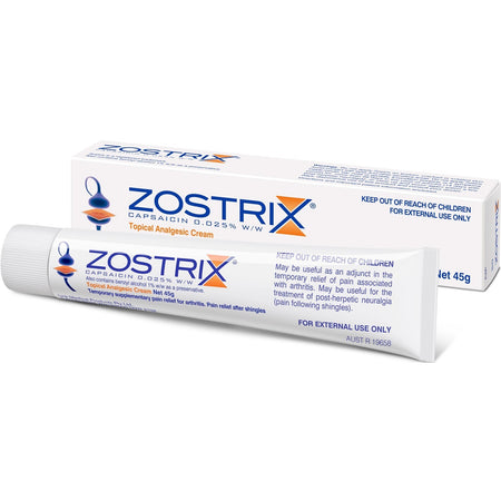 Zostrix Topical Analgesic Cream 45g Capsaicin 0.025% W/W